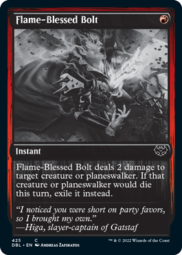 Flame-Blessed Bolt [Innistrad: Double Feature] | Jomio and Rueliete's Cards and Comics