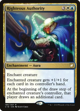 Righteous Authority [Commander 2018] | Jomio and Rueliete's Cards and Comics