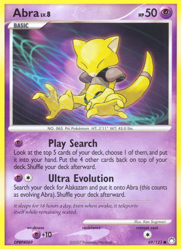 Abra (69/123) [Diamond & Pearl: Mysterious Treasures] | Jomio and Rueliete's Cards and Comics