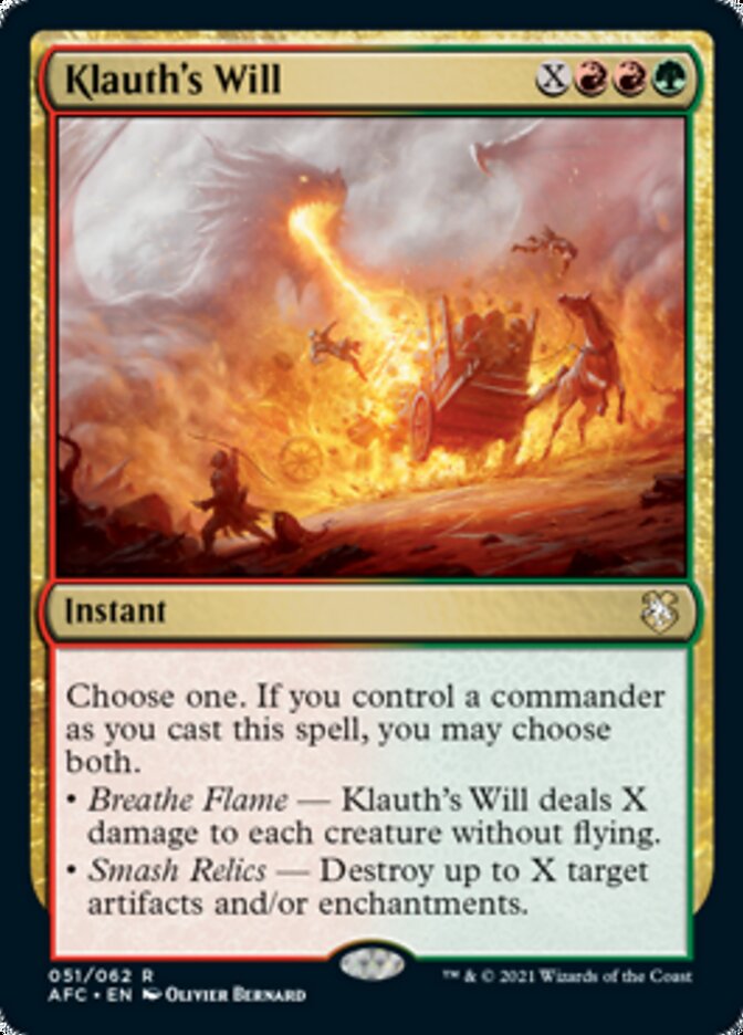 Klauth's Will [Dungeons & Dragons: Adventures in the Forgotten Realms Commander] | Jomio and Rueliete's Cards and Comics