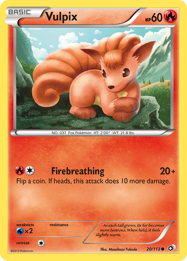 Vulpix (20/113) [Black & White: Legendary Treasures] | Jomio and Rueliete's Cards and Comics