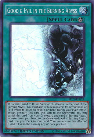 Good & Evil in the Burning Abyss (SE) [SECE-ENS14] Super Rare | Jomio and Rueliete's Cards and Comics