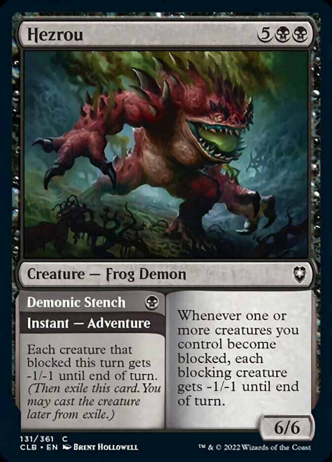 Hezrou // Demonic Stench [Commander Legends: Battle for Baldur's Gate] | Jomio and Rueliete's Cards and Comics