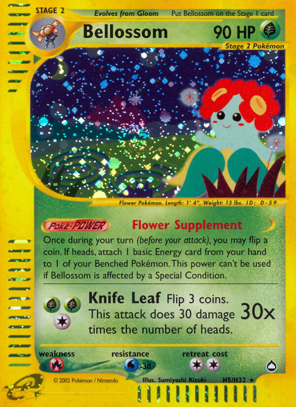 Bellossom (H5/H32) [Aquapolis] | Jomio and Rueliete's Cards and Comics