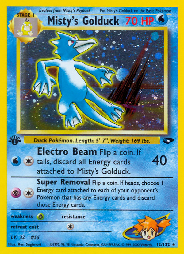 Misty's Golduck (12/132) [Gym Challenge 1st Edition] | Jomio and Rueliete's Cards and Comics