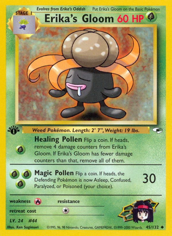 Erika's Gloom (45/132) [Gym Heroes 1st Edition] | Jomio and Rueliete's Cards and Comics
