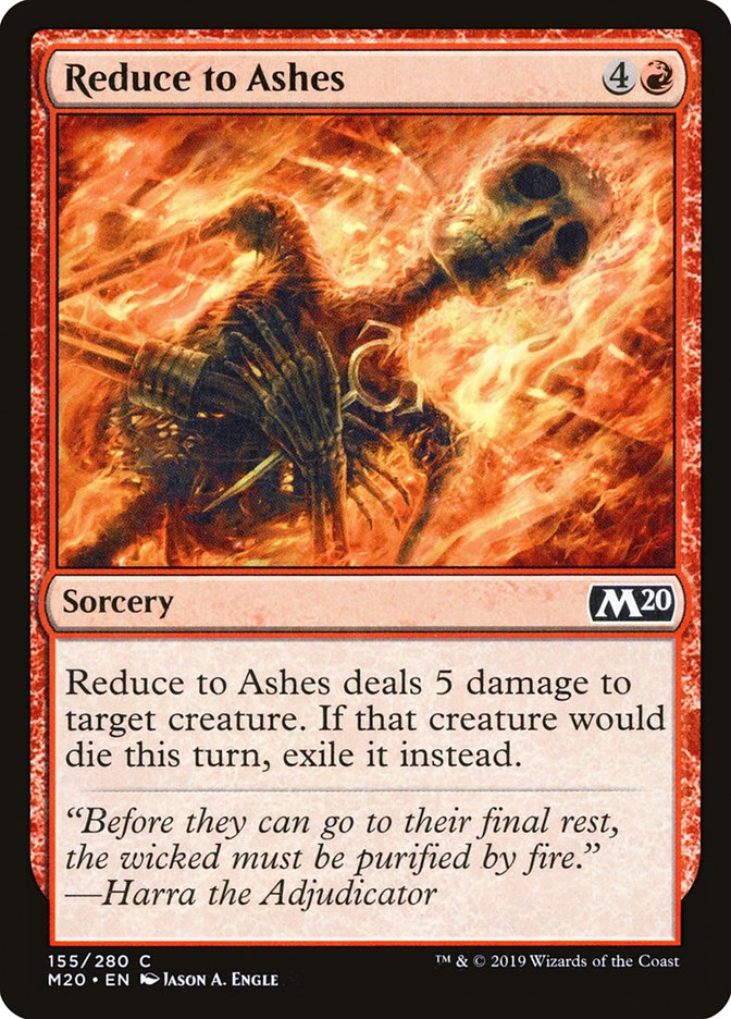 Reduce to Ashes [Core Set 2020] | Jomio and Rueliete's Cards and Comics