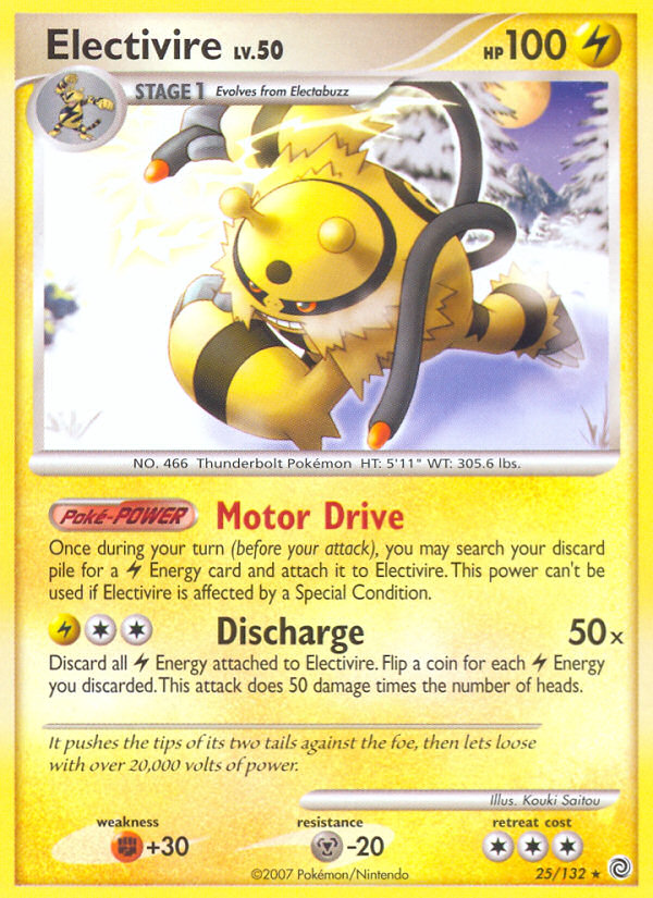 Electivire (25/132) [Diamond & Pearl: Secret Wonders] | Jomio and Rueliete's Cards and Comics