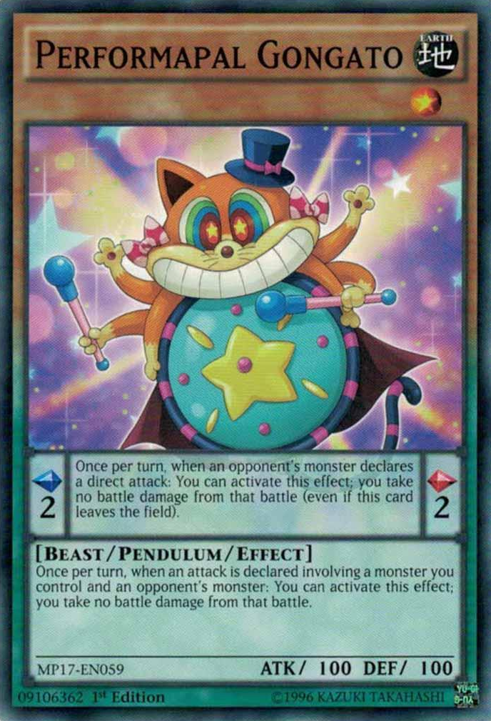 Performapal Gongato [MP17-EN059] Common | Jomio and Rueliete's Cards and Comics