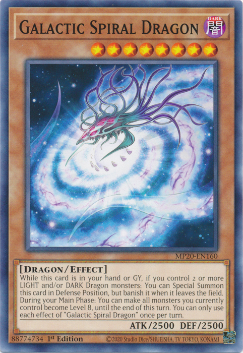Galactic Spiral Dragon [MP20-EN160] Common | Jomio and Rueliete's Cards and Comics