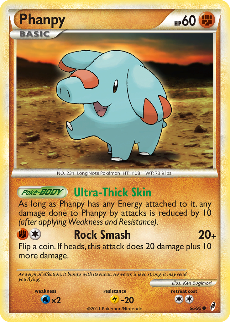 Phanpy (66/95) [HeartGold & SoulSilver: Call of Legends] | Jomio and Rueliete's Cards and Comics