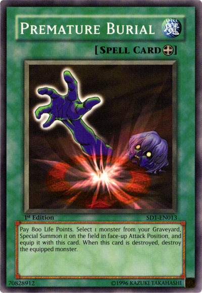 Premature Burial [SD1-EN013] Common | Jomio and Rueliete's Cards and Comics