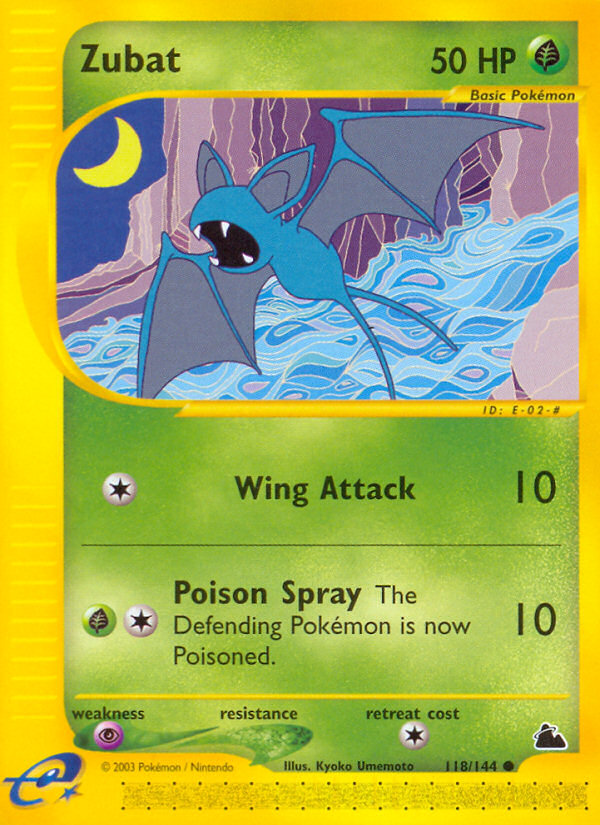 Zubat (118/144) [Skyridge] | Jomio and Rueliete's Cards and Comics