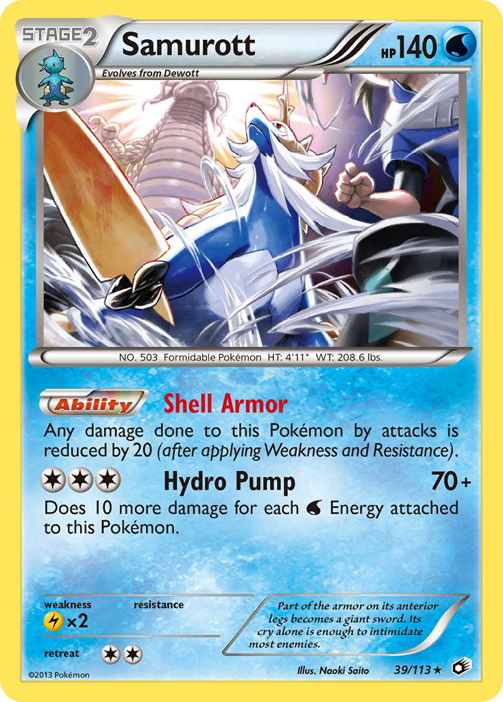 Samurott (39/113) [Black & White: Legendary Treasures] | Jomio and Rueliete's Cards and Comics