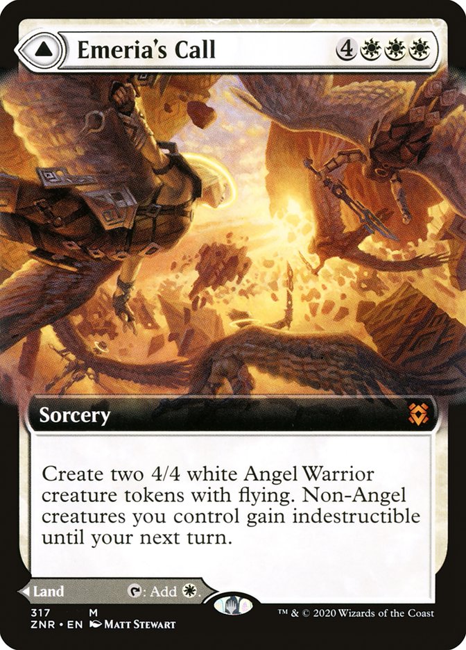 Emeria's Call // Emeria, Shattered Skyclave (Extended Art) [Zendikar Rising] | Jomio and Rueliete's Cards and Comics