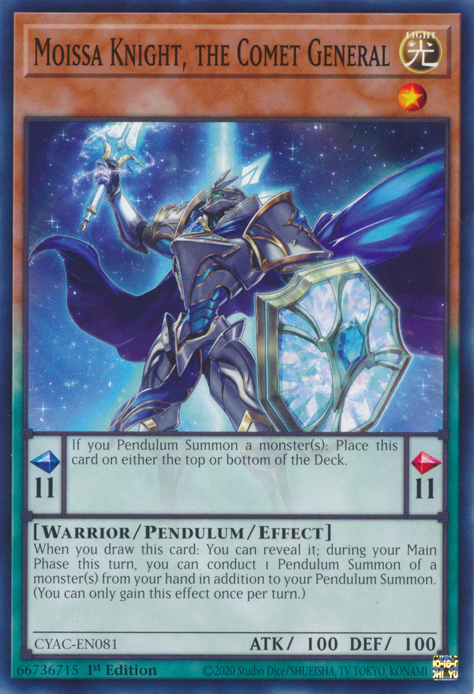 Moissa Knight, the Comet General [CYAC-EN081] Common | Jomio and Rueliete's Cards and Comics