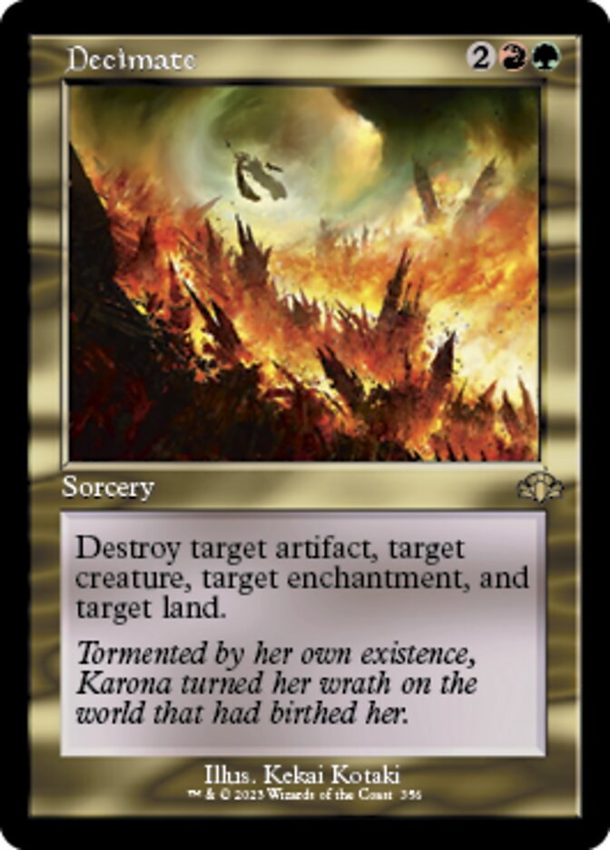 Decimate (Retro) [Dominaria Remastered] | Jomio and Rueliete's Cards and Comics