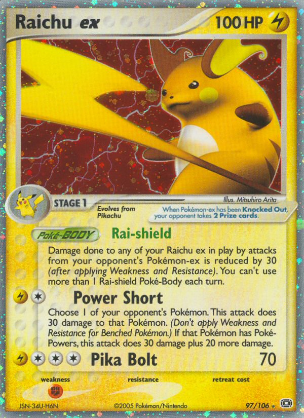 Raichu ex (97/106) [EX: Emerald] | Jomio and Rueliete's Cards and Comics