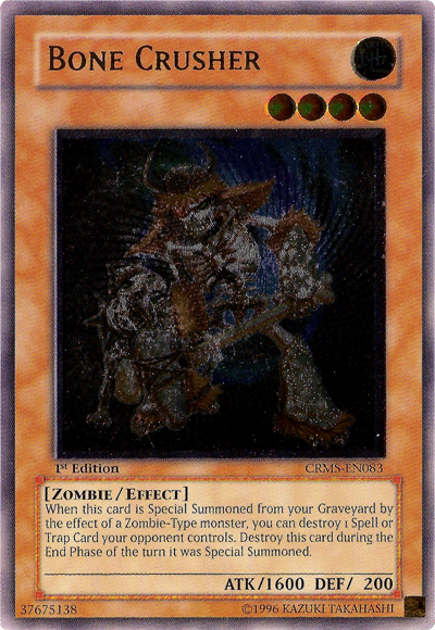 Bone Crusher (UTR) [CRMS-EN083] Ultimate Rare | Jomio and Rueliete's Cards and Comics