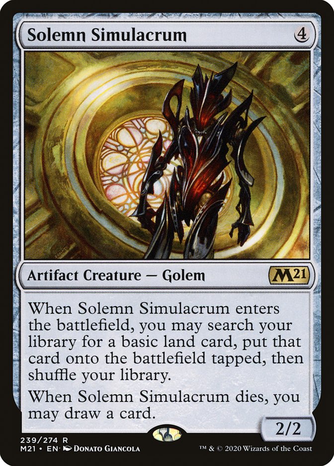 Solemn Simulacrum [Core Set 2021] | Jomio and Rueliete's Cards and Comics