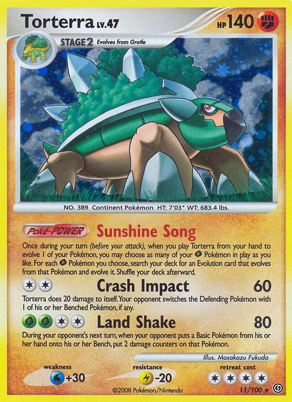 Torterra (11/100) [Diamond & Pearl: Stormfront] | Jomio and Rueliete's Cards and Comics