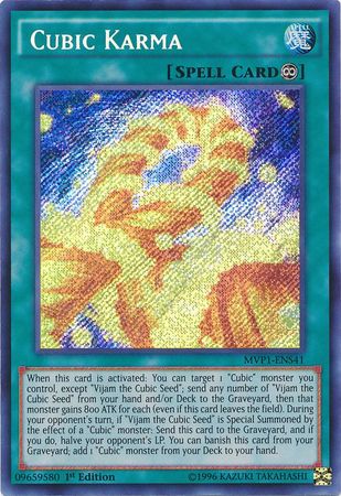 Cubic Karma [MVP1-ENS41] Secret Rare | Jomio and Rueliete's Cards and Comics