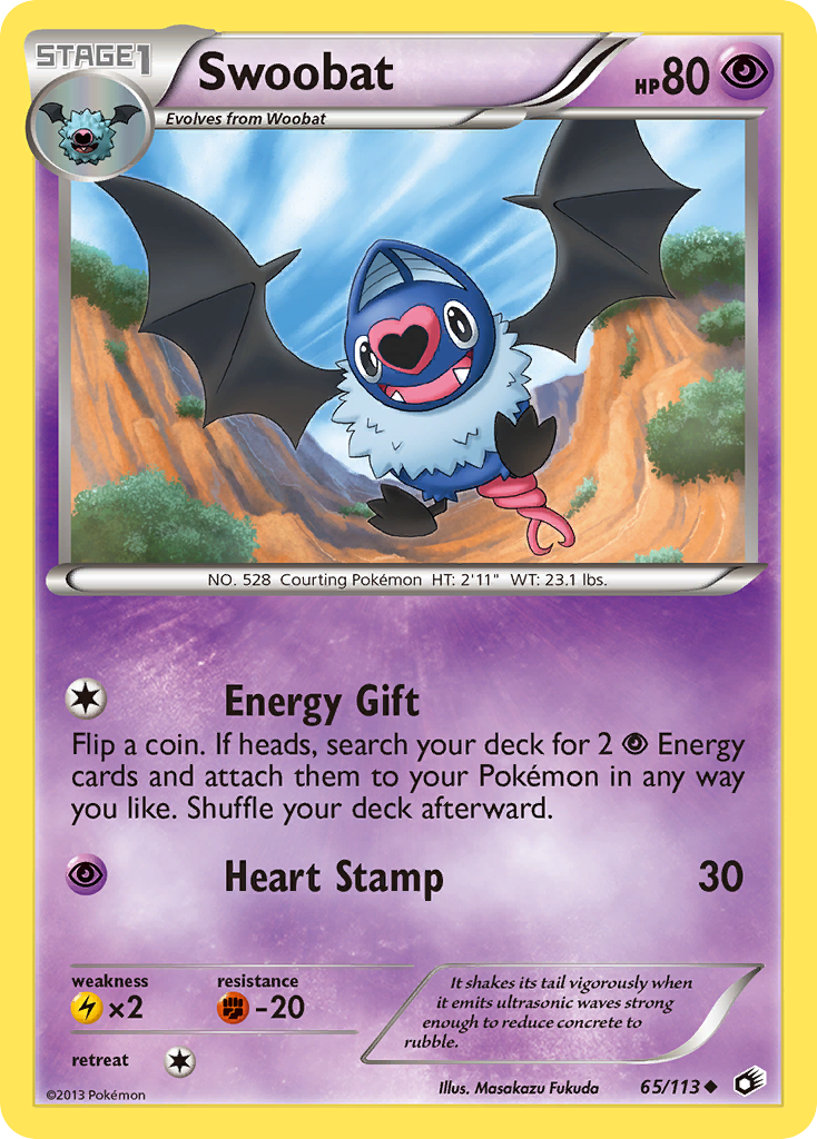Swoobat (65/113) [Black & White: Legendary Treasures] | Jomio and Rueliete's Cards and Comics