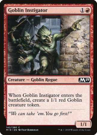 Goblin Instigator [Core Set 2019] | Jomio and Rueliete's Cards and Comics