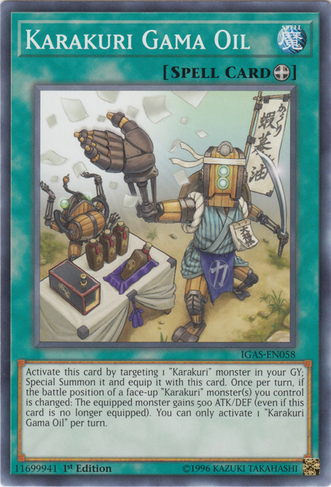 Karakuri Gama Oil [IGAS-EN058] Common | Jomio and Rueliete's Cards and Comics