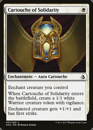 Cartouche of Solidarity [Amonkhet] | Jomio and Rueliete's Cards and Comics