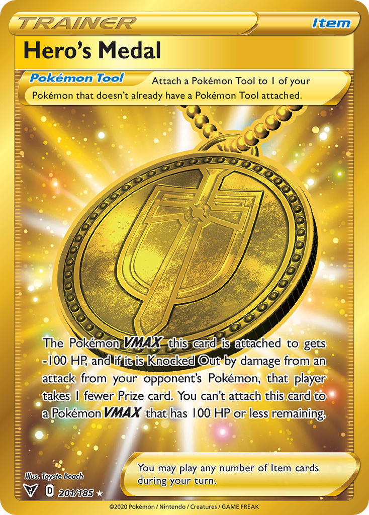 Hero's Medal (201/185) [Sword & Shield: Vivid Voltage] | Jomio and Rueliete's Cards and Comics