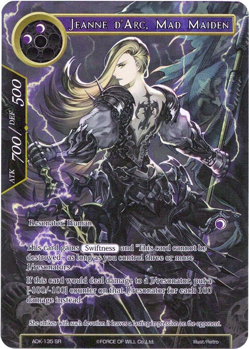 Jeanne d'Arc, Mad Maiden (Full Art) (ADK-135) [Advent of the Demon King] | Jomio and Rueliete's Cards and Comics