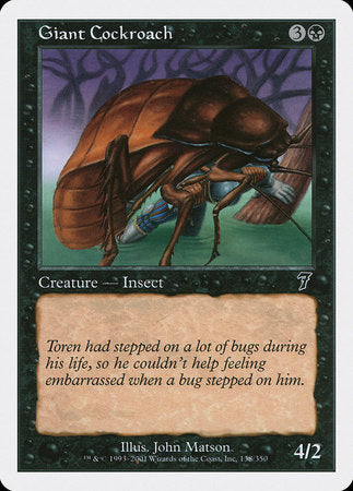 Giant Cockroach [Seventh Edition] | Jomio and Rueliete's Cards and Comics