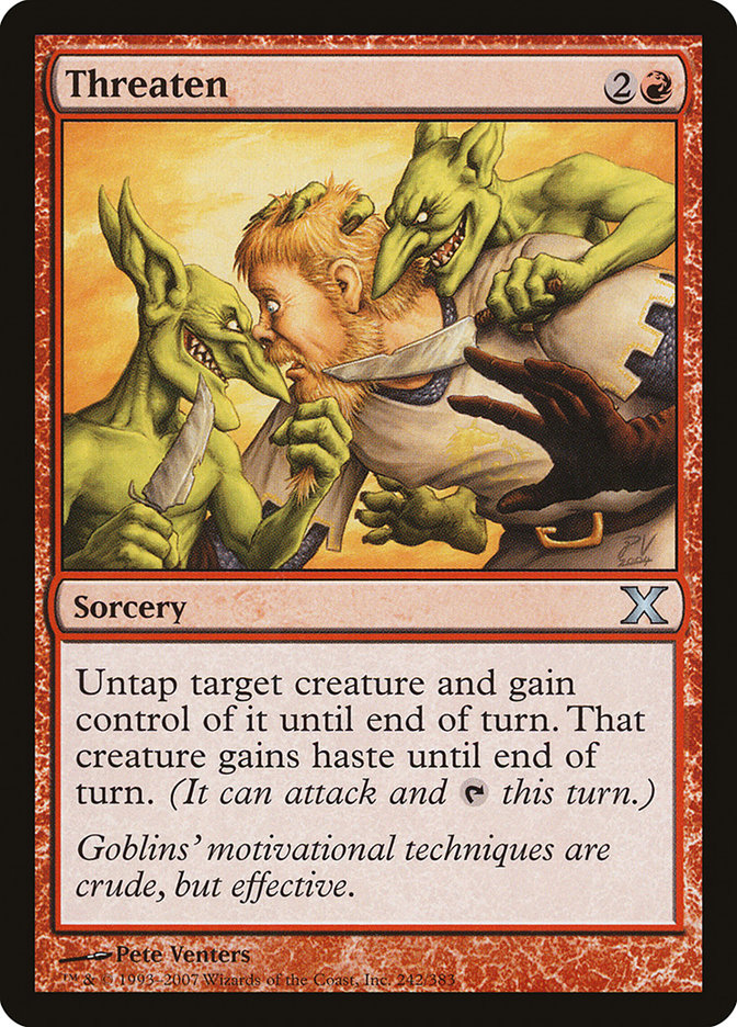 Threaten [Tenth Edition] | Jomio and Rueliete's Cards and Comics