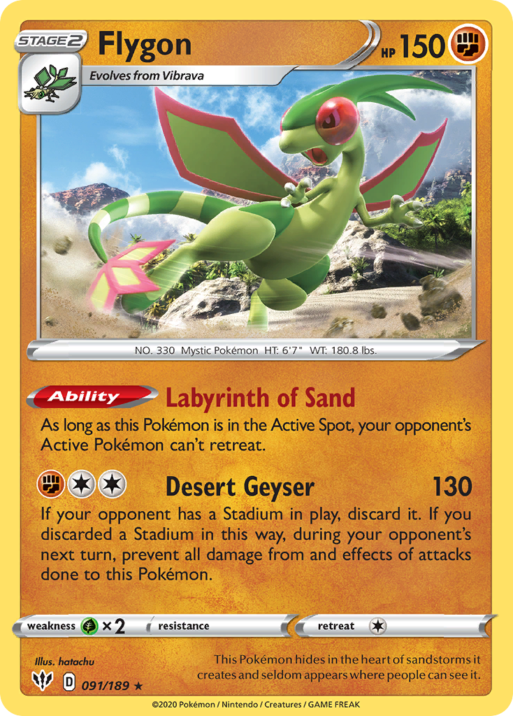 Flygon (091/189) [Sword & Shield: Darkness Ablaze] | Jomio and Rueliete's Cards and Comics
