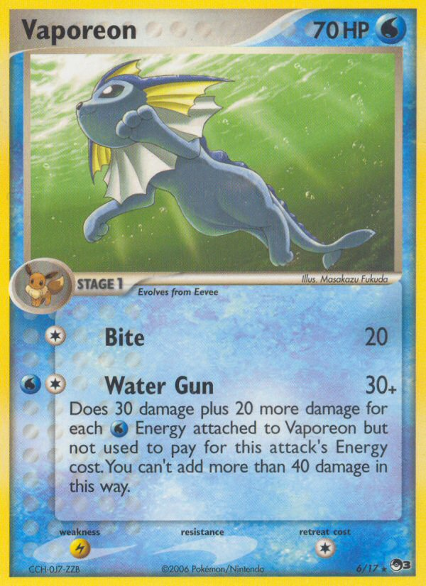 Vaporeon (6/17) [POP Series 3] | Jomio and Rueliete's Cards and Comics