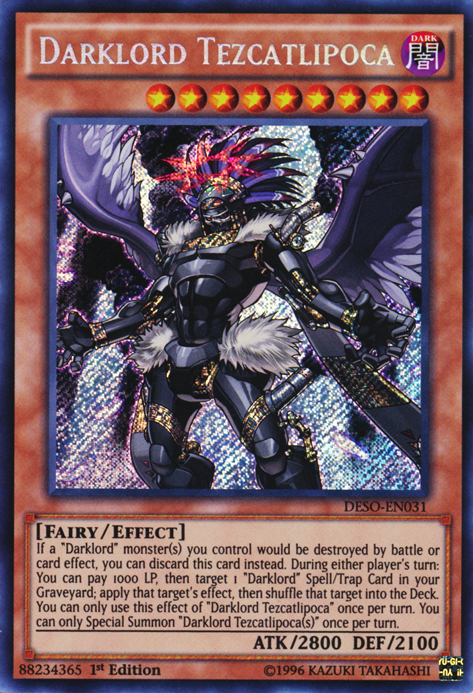 Darklord Tezcatlipoca [DESO-EN031] Secret Rare | Jomio and Rueliete's Cards and Comics