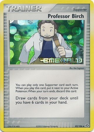 Professor Birch (82/106) (Stamped) [EX: Emerald] | Jomio and Rueliete's Cards and Comics