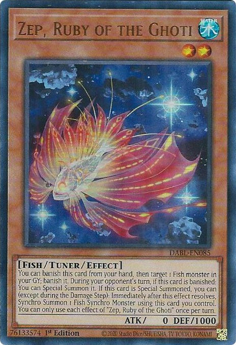Zep, Ruby of the Ghoti [DABL-EN085] Ultra Rare | Jomio and Rueliete's Cards and Comics