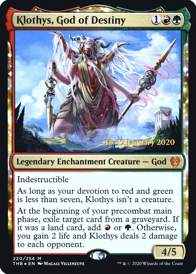 Klothys, God of Destiny [Theros Beyond Death Prerelease Promos] | Jomio and Rueliete's Cards and Comics