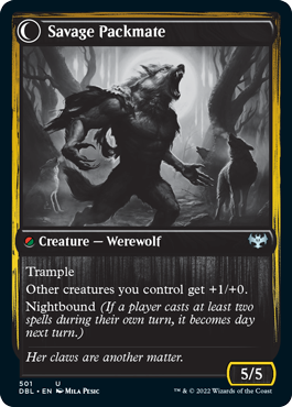 Child of the Pack // Savage Packmate [Innistrad: Double Feature] | Jomio and Rueliete's Cards and Comics