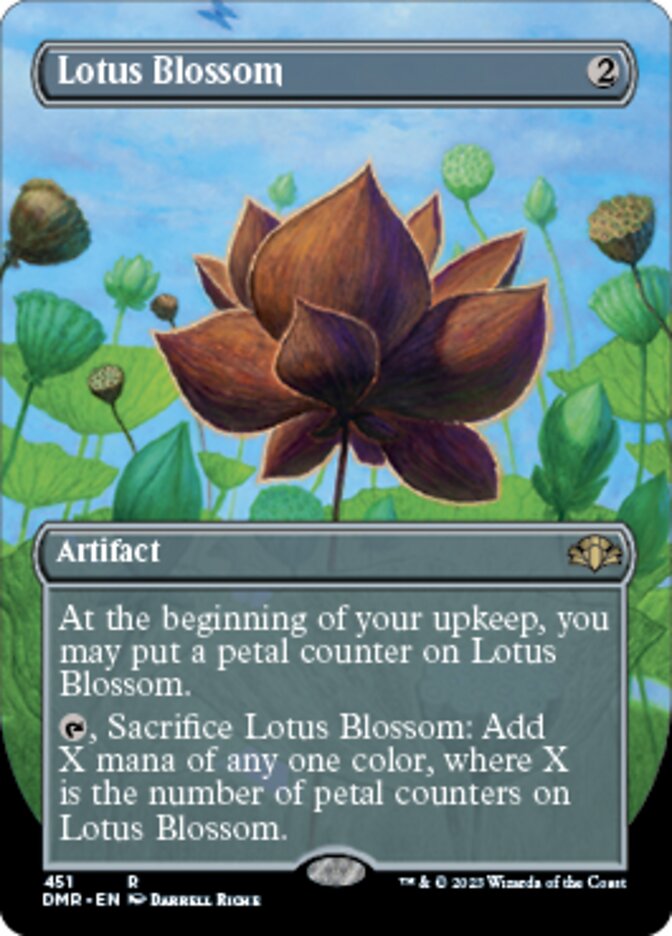 Lotus Blossom (Borderless Alternate Art) [Dominaria Remastered] | Jomio and Rueliete's Cards and Comics