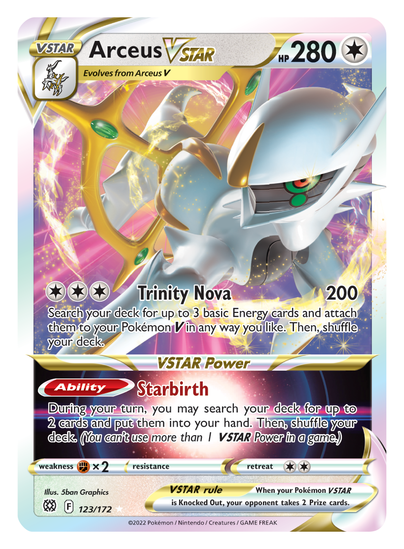 Arceus VSTAR (123/172) (Jumbo Card) [Sword & Shield: Brilliant Stars] | Jomio and Rueliete's Cards and Comics