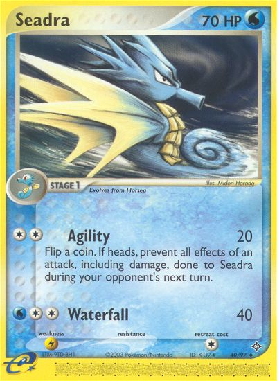 Seadra (40/97) [EX: Dragon] | Jomio and Rueliete's Cards and Comics