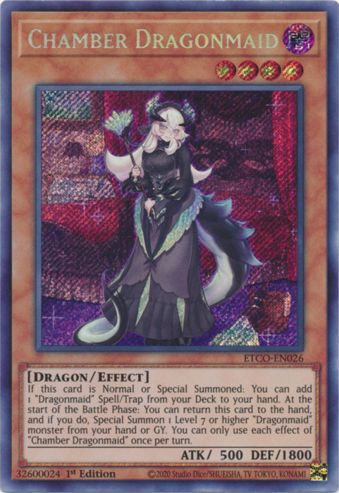 Chamber Dragonmaid [ETCO-EN026] Secret Rare | Jomio and Rueliete's Cards and Comics