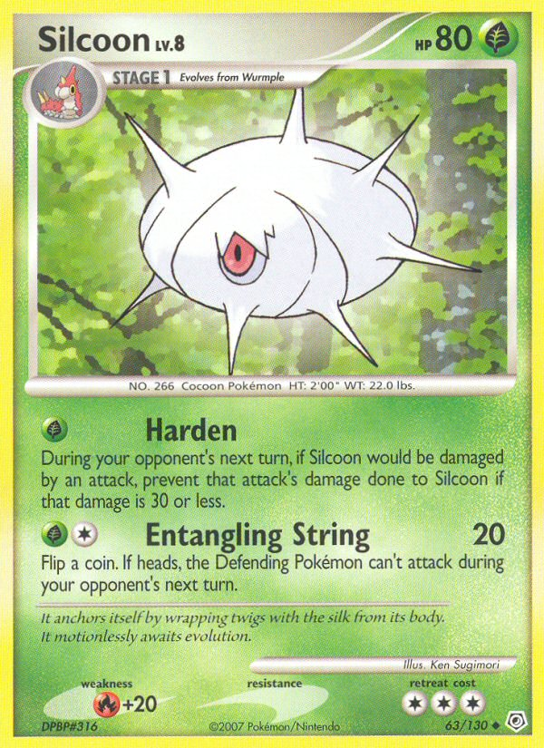 Silcoon (63/130) [Diamond & Pearl: Base Set] | Jomio and Rueliete's Cards and Comics
