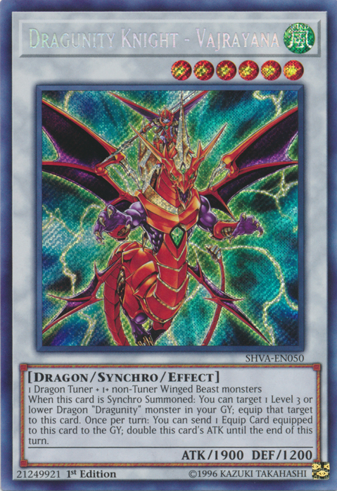 Dragunity Knight - Vajrayana [SHVA-EN050] Secret Rare | Jomio and Rueliete's Cards and Comics