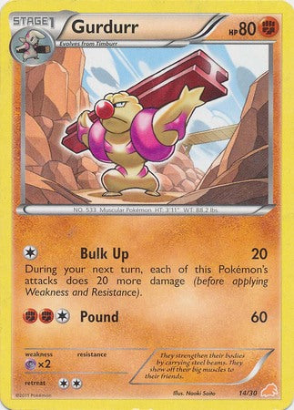 Gurdurr (14/30) [Black & White: Trainer Kit - Excadrill] | Jomio and Rueliete's Cards and Comics