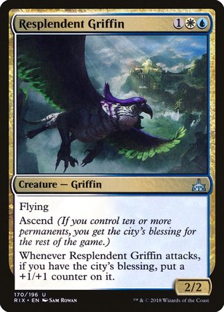 Resplendent Griffin [Rivals of Ixalan] | Jomio and Rueliete's Cards and Comics