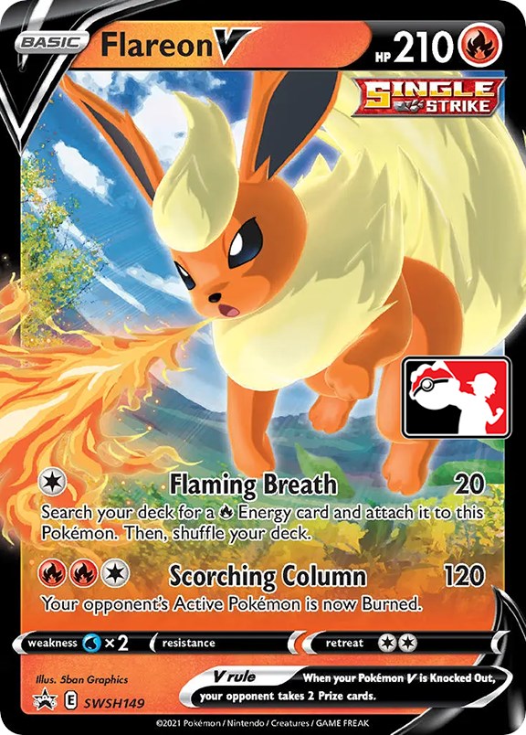 Flareon V (SWSH149) [Prize Pack Series One] | Jomio and Rueliete's Cards and Comics